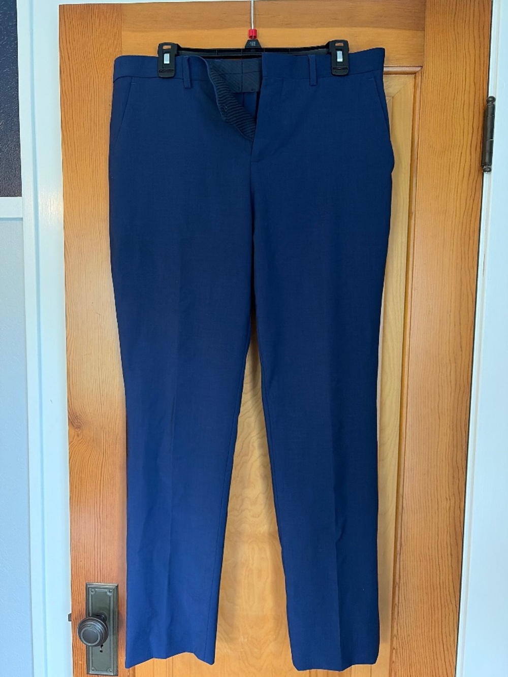 EXPRESS Slim Blue Washable Modern Tech Suit Pant